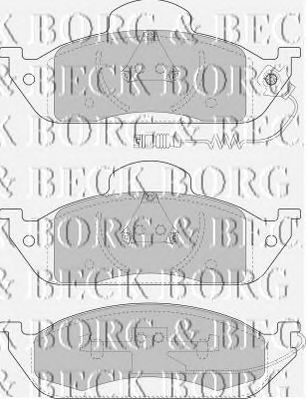 BORG & BECK bbp1640 -  Комплект тормозных колодок, дисковый тормоз
